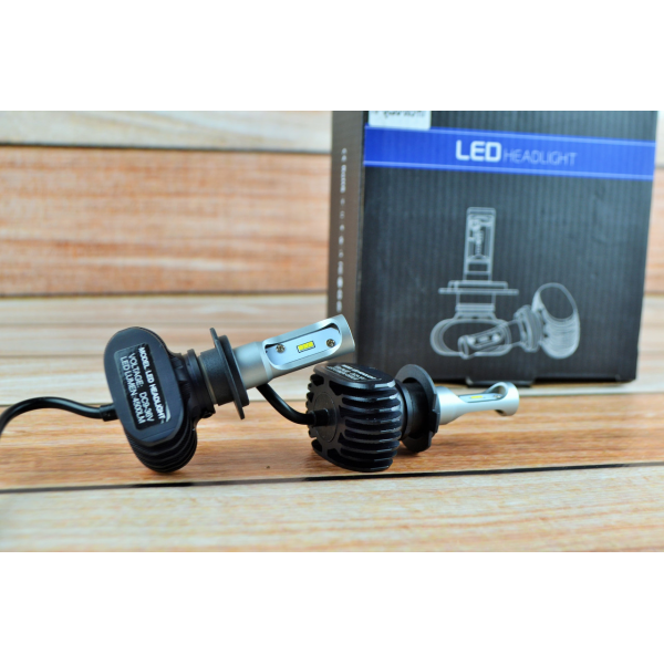 Комплект LED ламп HeadLight S3 H7 6000K 4500lm с радиатором 55W+10%