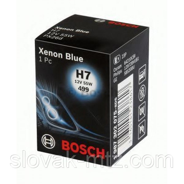 Автолампа BOSCH Xenon Blue H7 55W 12V PX26d (1987302075)