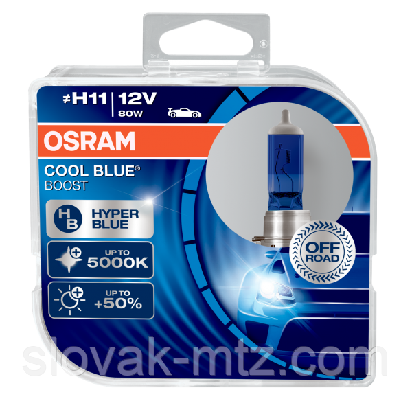 Автолампа OSRAM 62211CBB Cool Blue Boost H11 80W 12V PJ19-2 10X2 HardDuopet